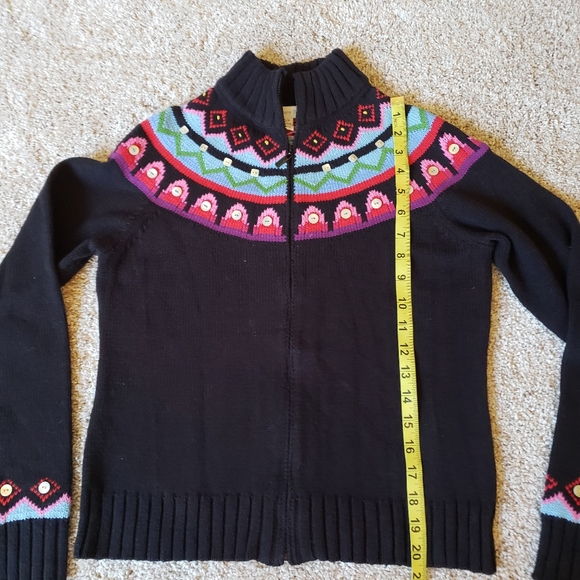 Northern Isles Fair Isles Zip Up Mock Neck Sweater - Picture 6 of 8